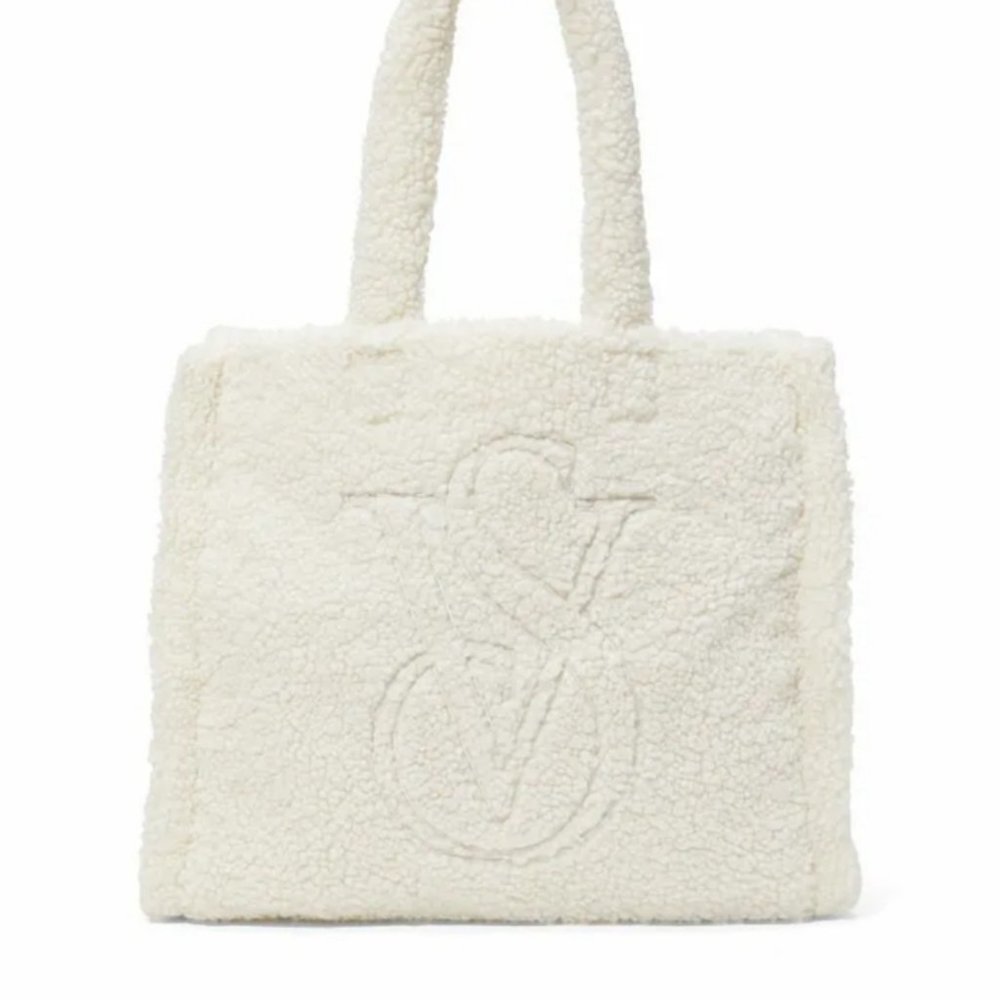 Victoria's Secret Sherpa Tote white